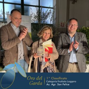 Vincitore concorso "Oro del Garda 2023" - categoria fruttato leggero - Az.Agr.San Felice
